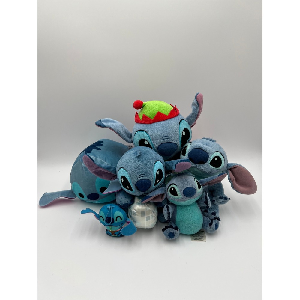 Disney Lilo & Stitch Plush Lot of 6 Holiday Elf Cuddleez Disney Store Authentic